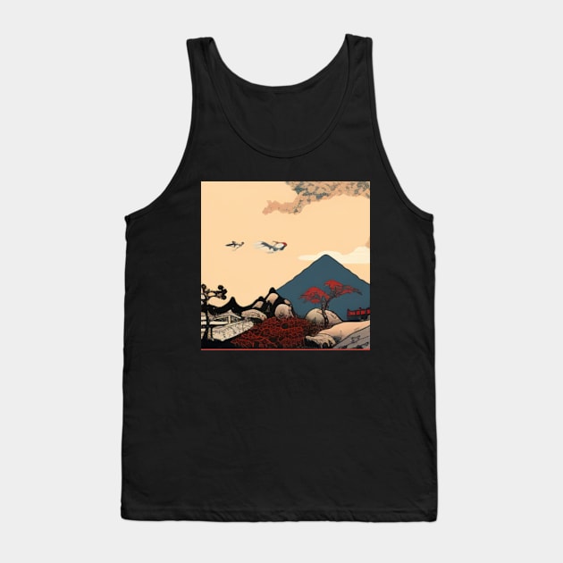 JAPANESE WOODBLOCK Tank Top by SHAKIR GAUTAMA 